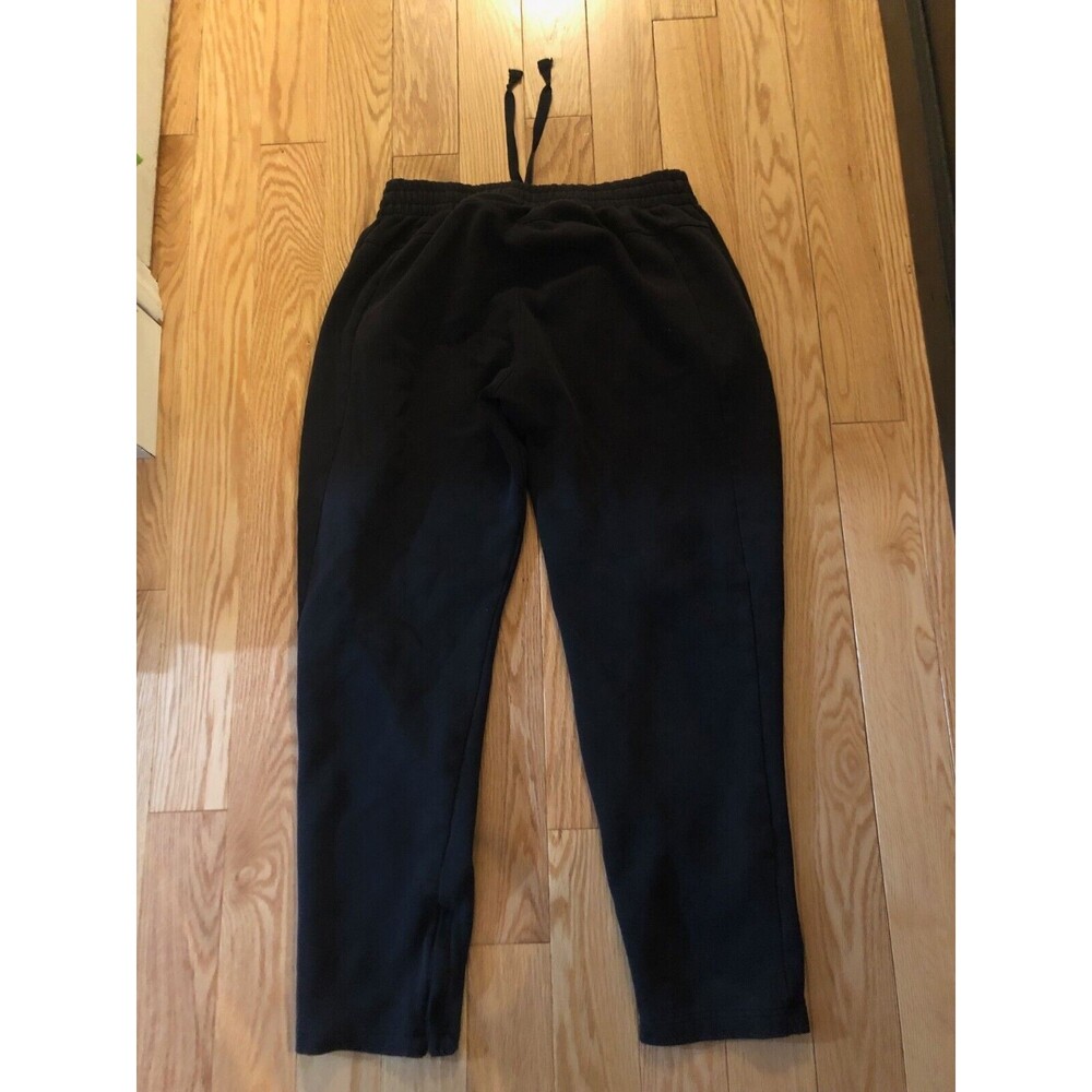 Adidas Jogger Men Medium Adult Black Pants Outdoors Athletic Sweatpants Fleece